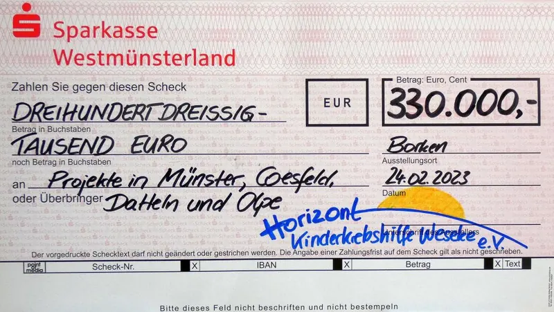Kinderkrebshilfe verteilt